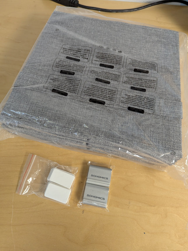 SONGMICS Storage Cubes, Set of 4 Cube Storage Bins, 10.2 x 10.2 x 11 Inches, 2 H