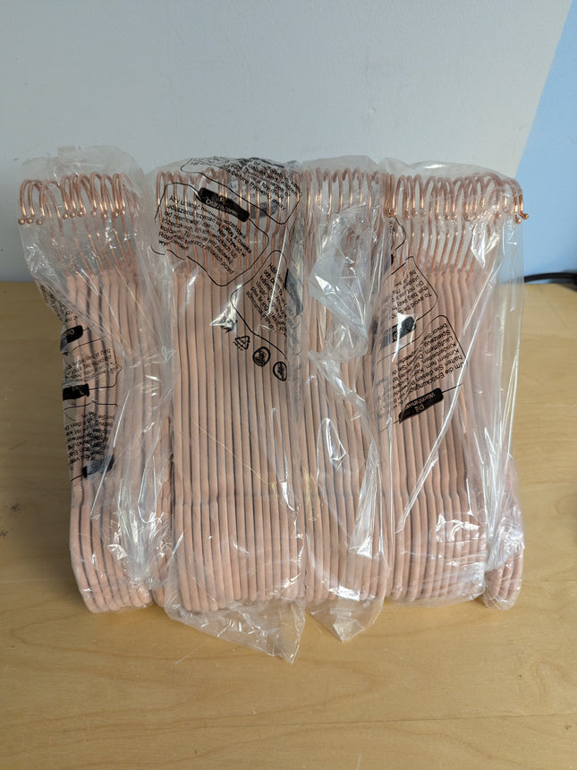 SONGMICS Velvet Hangers, Set of 50 Clothes Hanger with Rose Gold Swivel Hook, No