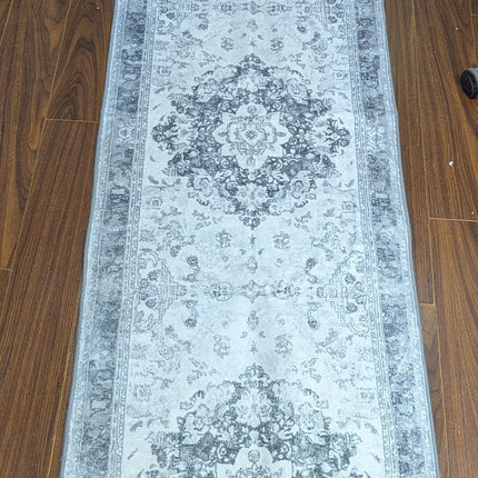 OTAHGK 2x10 Machine Washable Non-Slip Runner Rug - Soft Faux Wool & Polyester, B