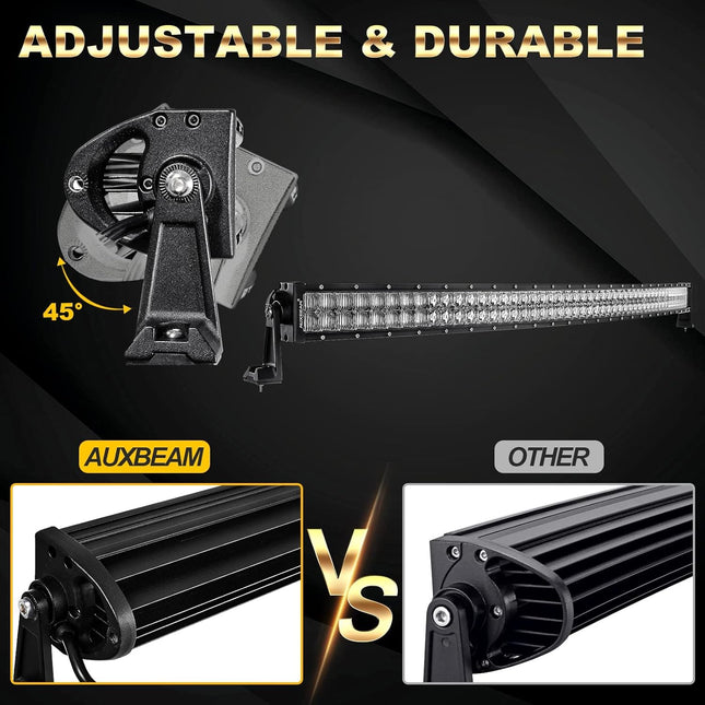 AUXBEAM 50inch LED Light Bar Curved, 50 inch Off Road LED Work Lights for Jeep T