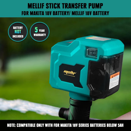 Mellif Cordless Stick Water Transfer Pump Compatible with Makita 18V Battery, 72