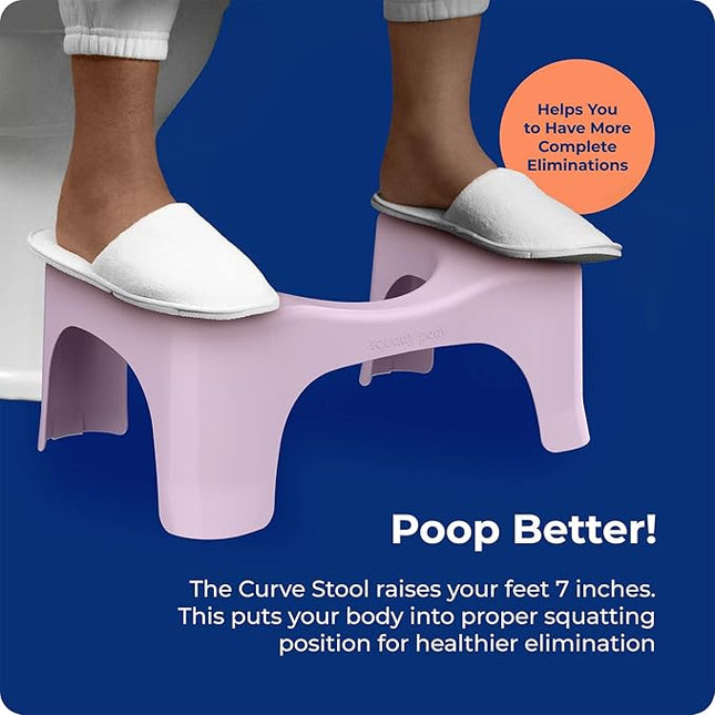 Squatty Potty Curve Toilet Stool 7" Pink