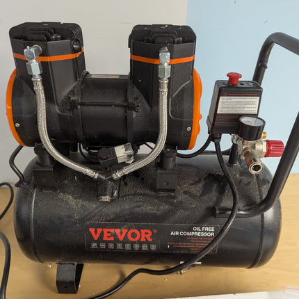 VEVOR 4.8 Gallon Air Compressor, 1.2HP 2.2 CFM@90PSI Oil Free Air Compressor Tan