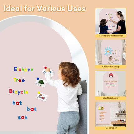 Magnetic Chalkboard Wall Decal 40"x32" - Upgraded Adhesive, Includes Wipe Cloth,