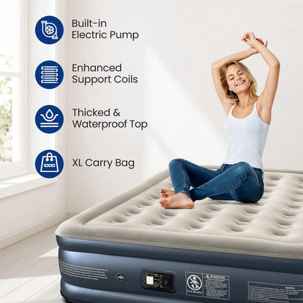 iDOO Inflatable Bed Mattress with Built-in Pump, Quick Self-Inflating/Deflation