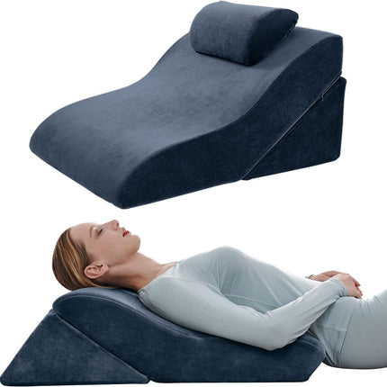 Axelrod Bed Wedge Pillow Set Foam | Adjustable Pillows for Back, Leg and Knee Pa