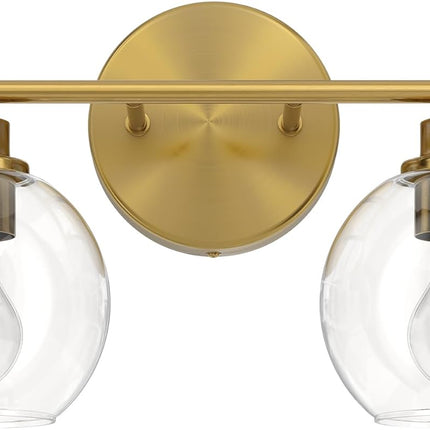 VONLUCE Bathroom Light Fixtures, 2-Light Bathroom Lights Over Mirror with Globe