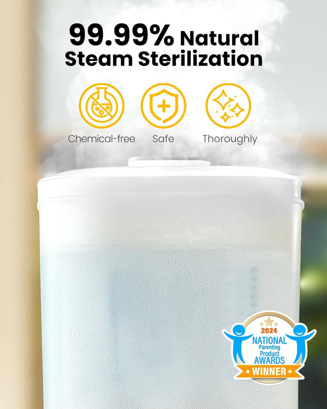 Baby Bottle Sterilizer, HAUTURE 6-in-1 Bottle Sterilizer and Dryer, Electric Ste