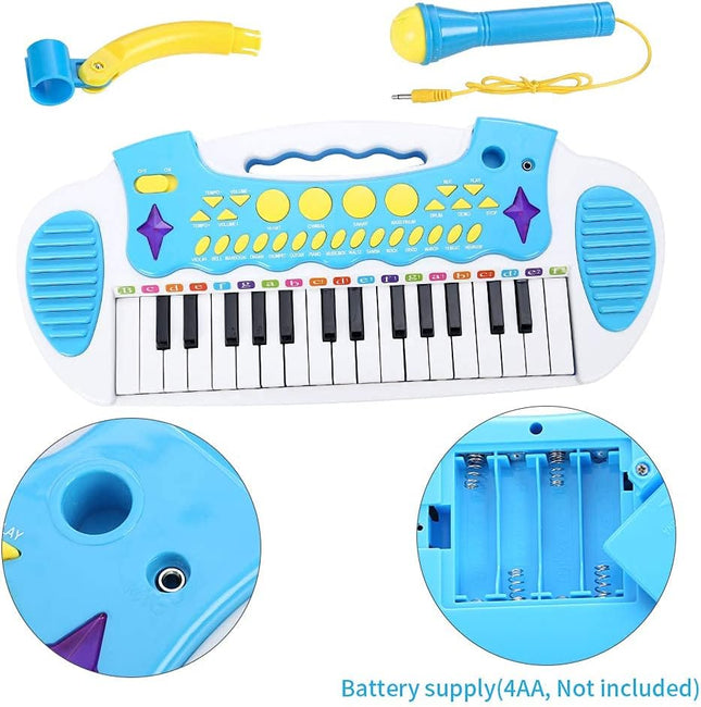 Love&Mini Piano Toy Keyboard for Kids Multifunctional Music Instruments with Mic