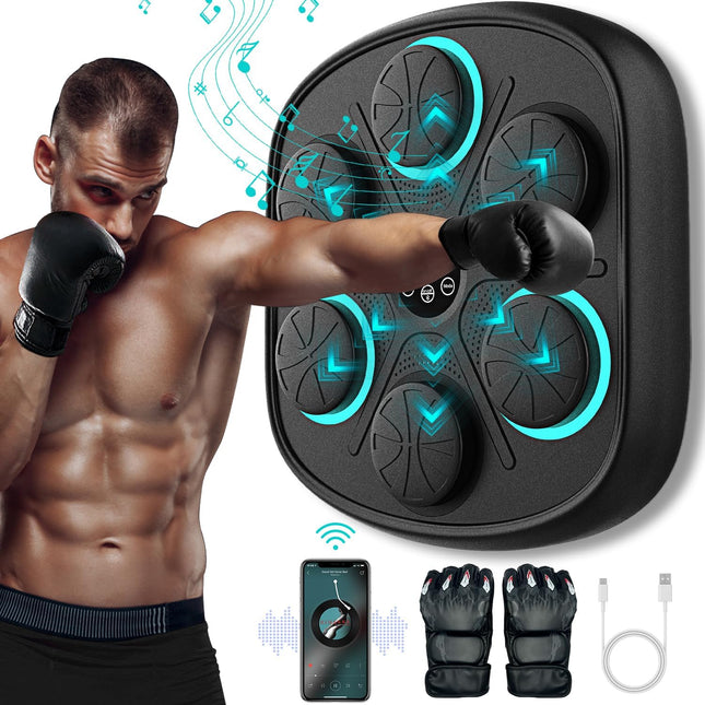2025 New Smart Music Boxing Machine with Premium Boxing Gloves