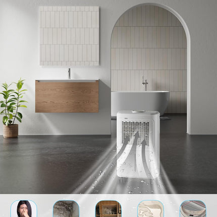 Dehumidifier for Home Basement Max 34 Pint 2500 Sq.Ft Small Quiet Portable Dehum