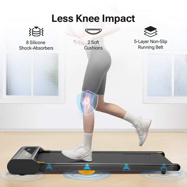 UREVO SpaceWalk 1 Lite Walking Pad: Compact 2.25HP Treadmill with Quiet