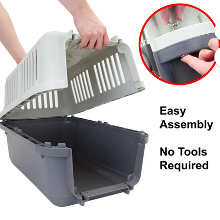 SportPet 24 Inch Durable Plastic Dog Kennel, 24IN PLASTIC KENNEL