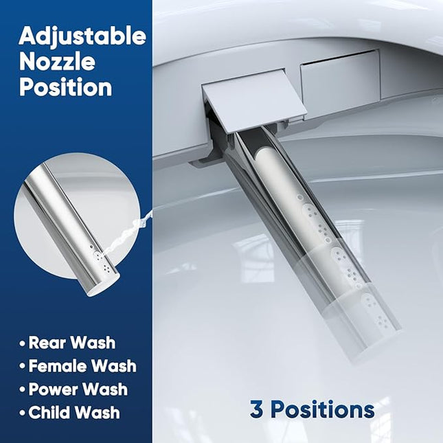 FVZ Bidet Toilet Seat Smart Electric Heated Toilet Seat with Warm Water & Dryer,