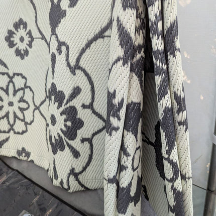 COCOER Floral Outdoor Rug 5x8 Reversible-Waterproof Patio Rug-Quick Dry Outdoor