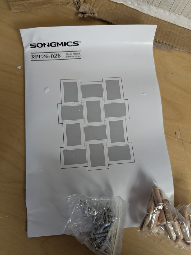 SONGMICS Collage Picture Frames, 4x6 for Wall Decor 12 Pack, Assembly Required,