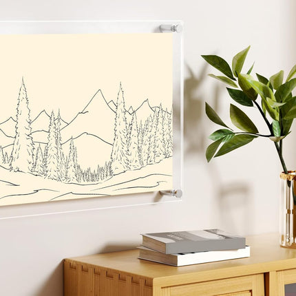 AITEE Large Acrylic Floating Picture Frame 16×20,Clear Photo Frame Wall Mount, D