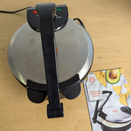 MasterChef Electric Tortilla Maker- Homemade Flatbread, Pitas, Bread, Tortillas-