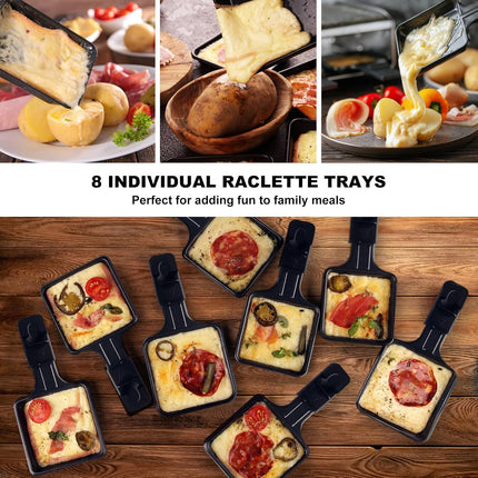 CUSIMAX Raclette Grill Korean BBQ Grill, Portable Raclette Table Grill Electric