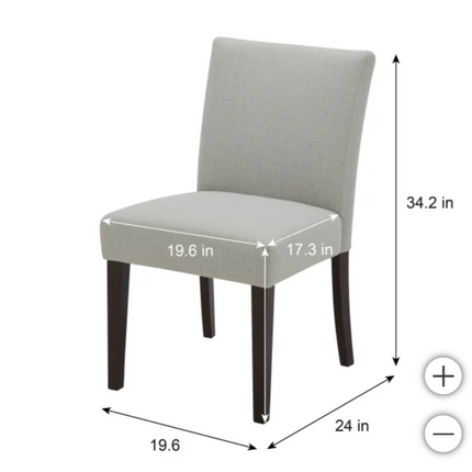 2 pack cream upholstered dining chair