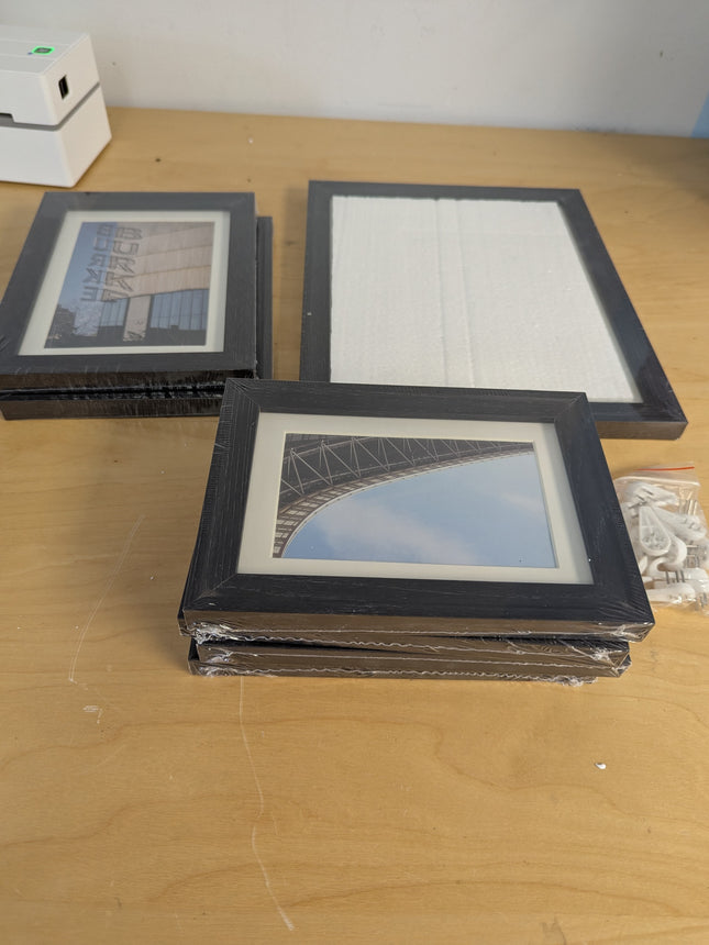 SONGMICS Collage Picture Frames, Set of 7 Photo Frames, Collage Frames, Clear Gl