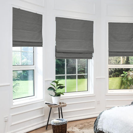 Everyday Celebration Roman Shades for Windows, Cordless Room Darkening Roman Win
