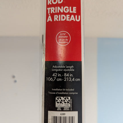 Black Curtain Rods, Small Curtain Rods for Windows 48 to 84 Inch, 5/8 Heavy Duty