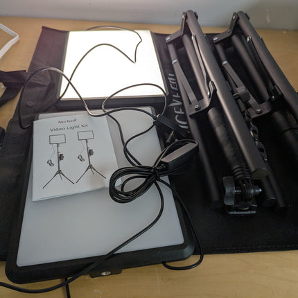 FAULTY 2-Pack LED Video Light Kit, NiceVeedi 2800-6500K Dimmable Continuous Phot