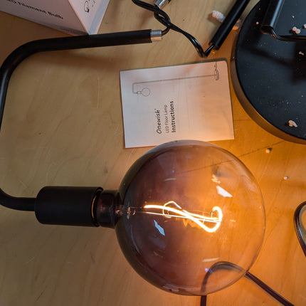 ONEWISH Floor Lamp for Living Room - Minimalist Industrial Standing Lamp with Mo