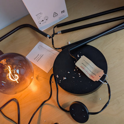 ONEWISH Floor Lamp for Living Room - Minimalist Industrial Standing Lamp with Mo