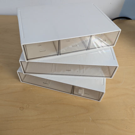 MOKKHNB 3pcs Multipurpose Desktop Storage Box Multi Organizer for Office and Pla