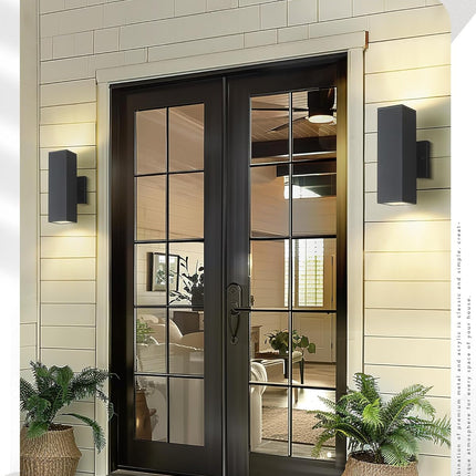 Ken & Ricky Outdoor Wall Lights, Modern Exterior Lighting Fixtures, Aluminum Fro