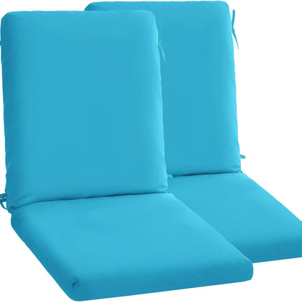 Ottowood High Back Outdoor Chair Cushions Set of 2-44''x20'' Patio Dining Chair