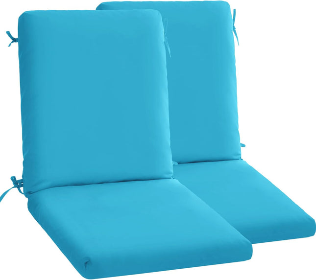 Ottowood High Back Outdoor Chair Cushions Set of 2-44''x20'' Patio Dining Chair