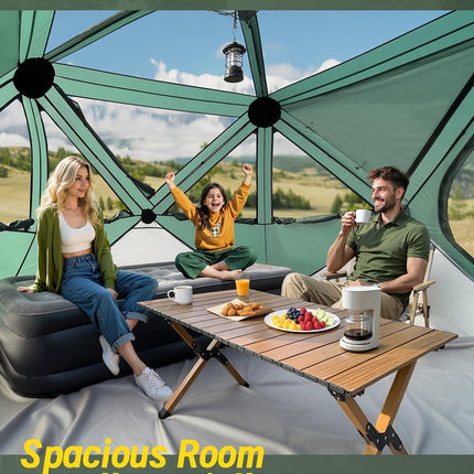 Camping Tent,Instant Cabin Tent, Setup in 60 Seconds, 4 Person Pop up Tents for