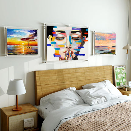 AITEE Large Acrylic Floating Picture Frame 16×20,Clear Photo Frame Wall Mount, D