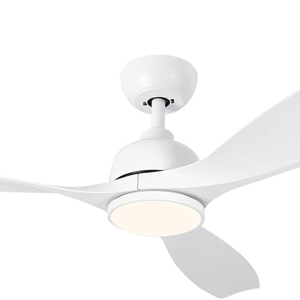 SODSEA 52 Inch Ceiling Fan with Lights, White Modern Ceiling Fan with Remote/APP