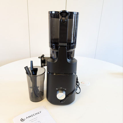 AMZCHEF 5.3 Inch Automatic Juicer Machine, Cold Press Juicer for Whole Fruits an