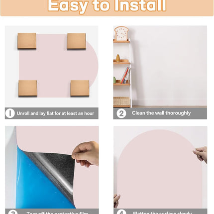 Magnetic Chalkboard Wall Decal 40"x32" - Upgraded Adhesive, Includes Wipe Cloth,