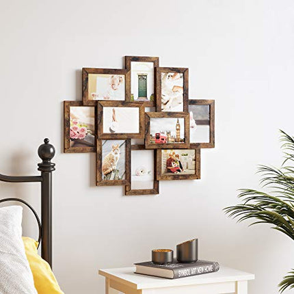 SONGMICS Collage Picture Frames, 10 Frames for 4x6 Photos, Collage Photo Frames