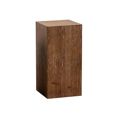 Rustic 11.81" Wood End Table Square Side Table in Distressed Finish - 1 30 x 30