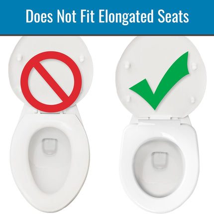 HealthSmart Raised Toilet Seat Riser That Fits Most Standard Bowls for Enhanced