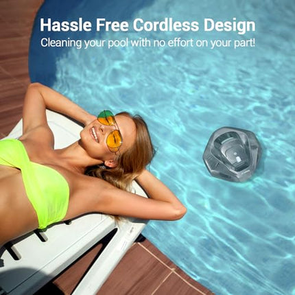 AIPER Cordless Robotic Pool Cleaner, Pool Vacuum Lasts 90 Mins, LED Indicator, S