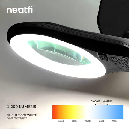 Neatfi 1,200 Lumens Super LED Magnifying Lamp with Clamp | Dimmable | Microfiber