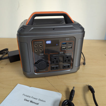 Portable Power Station 300W:Outdoor Solar Generator with 296Wh Backup Lithium Ba