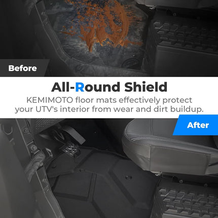 KEMIMOTO TPE Floor Mats Compatible with Polaris Xpedition XP/ADV/XP 5/ADV 5 2024