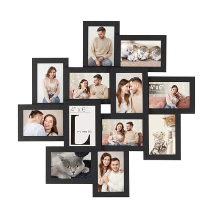 SONGMICS 4x6 Collage Picture Frames, 12-Pack Picture Frames Collage for Wall Dec