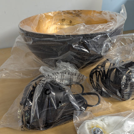 Plug in Pendant Light, 2 Pack Industrial Hanging Lamp with Golden Finish Inside