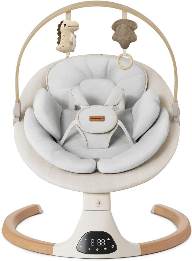 Baby Swings for Infants, Monamii Baby Swing, Bluetooth Infant Swing with Music S