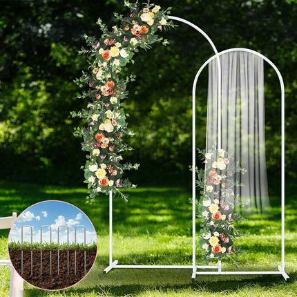 Metal Arch Backdrop Stand Wedding Balloon Arch Stand Set of 2 (5FT,6FT) for Indo
